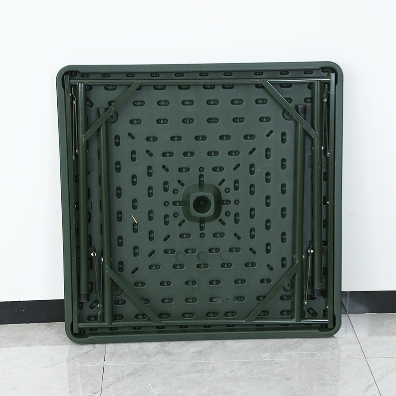 Foldable Plastic Square Table for Fast Food, Camping, Outdoor Training, Meeting, Portable Stall, BBQ, Mahjong
