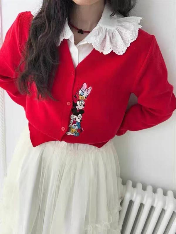 2025新款春秋季chic韩系别致穿搭设计感miu里miu气针织开衫上衣女|undefined