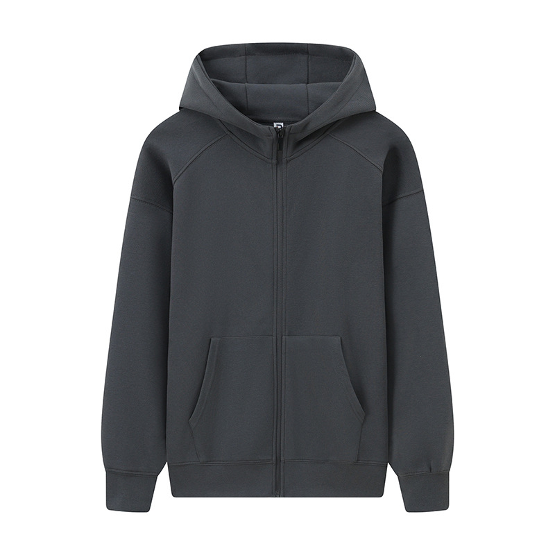 Sudadera raglán con hombros caídos, forro polar y logotipo bordado personalizado, ropa de trabajo corporativa para otoño e invierno, fabricada a medida por el fabricante.