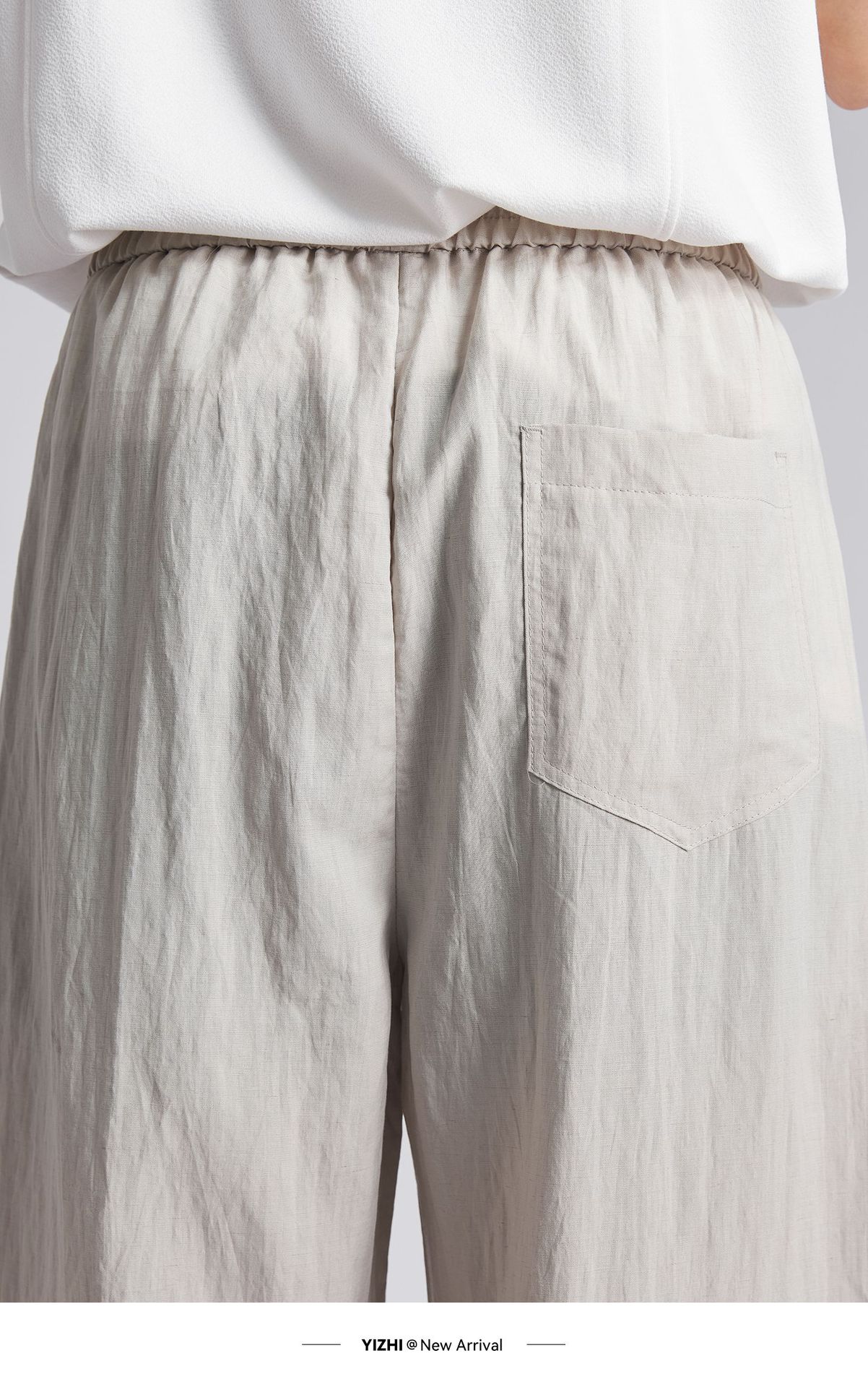 Quần dài nam ống rộng chất liệu linen phong cách thư giãn — đen chi tiết 11
