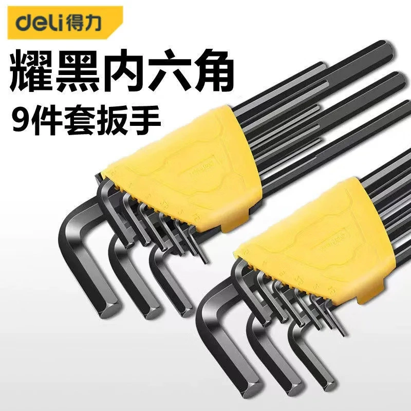 Умеренный внутренний шестигранный гаечный ключ набор черная плоская головка одна комбинация шестиугольная аппаратная многофункциональная отвертка