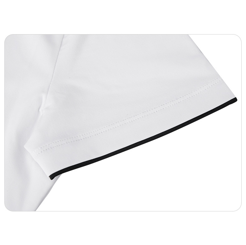 Áo thun golf nữ tay ngắn cổ chữ V, vải xẻ tà thời trang — YF553-màu trắng, YF553-Đen chi tiết 17