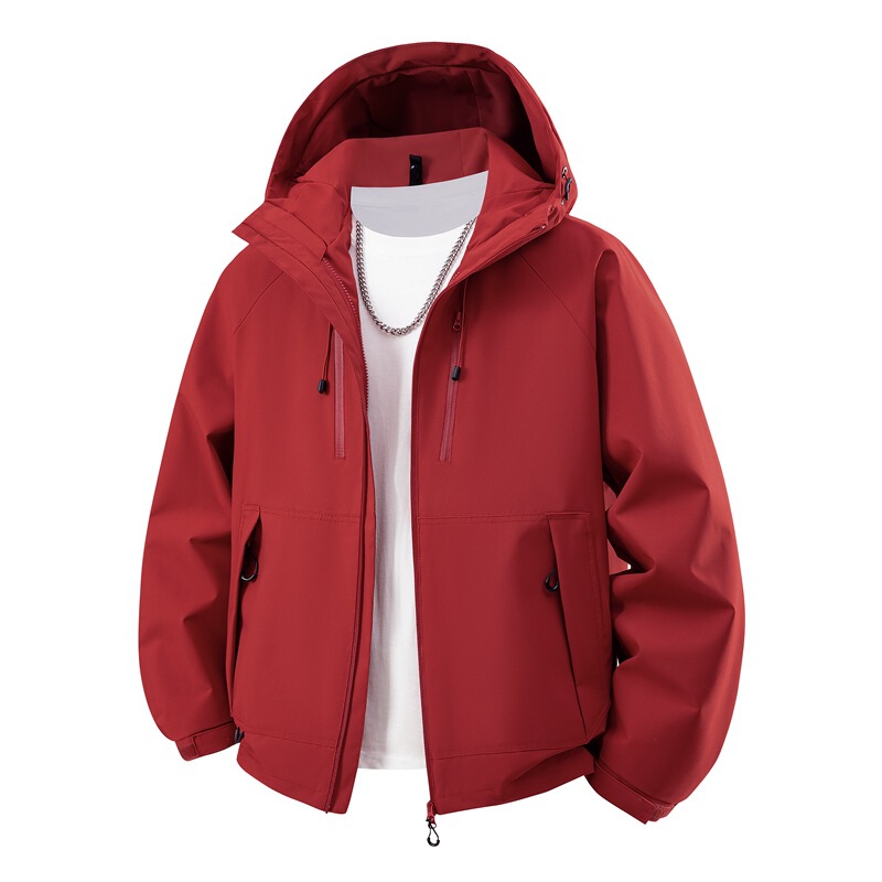 New Dopamine-Style Autumn Softshell Outdoor Windproof Live-Stream Quality Casual Jacket with Hood Workwear
