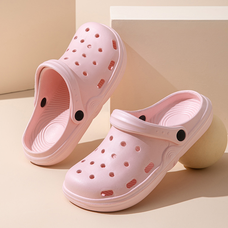 Zapatos de verano para mujeres pareja de arena antideslizante fondo grueso antiodor fugas zapatillas frías para hombres pisando mierda
