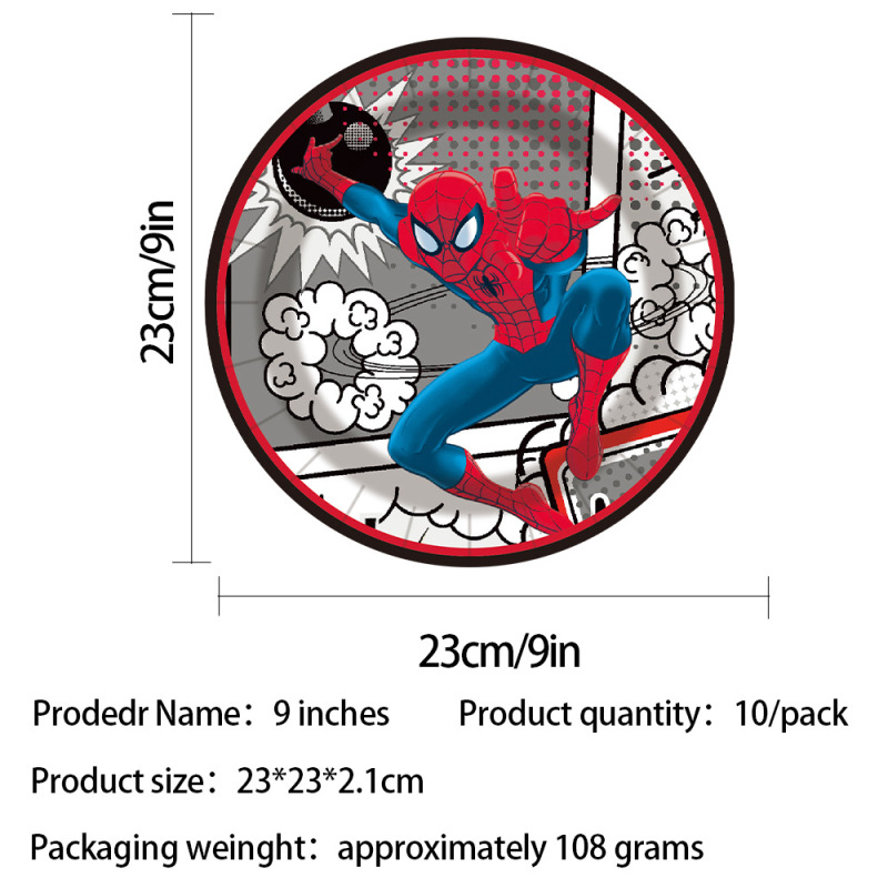 新款蜘蛛侠派对用品儿童生日餐具套装一次性桌布纸盘横幅氛围布置|undefined