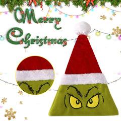 グリンチホット販売漫画アニメクリスマス帽子大人子供クリスマスギフト装飾漫画クリスマス帽子