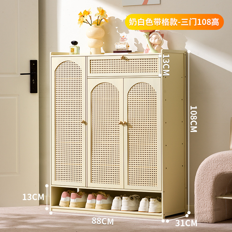 밀크 화이트 - 문 3개, 서랍 포함 8층
