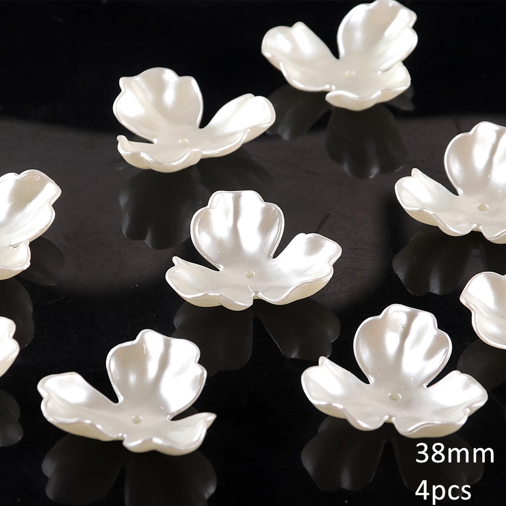 50#38mm wavy three-leaf bowl flower, about 4 pcs