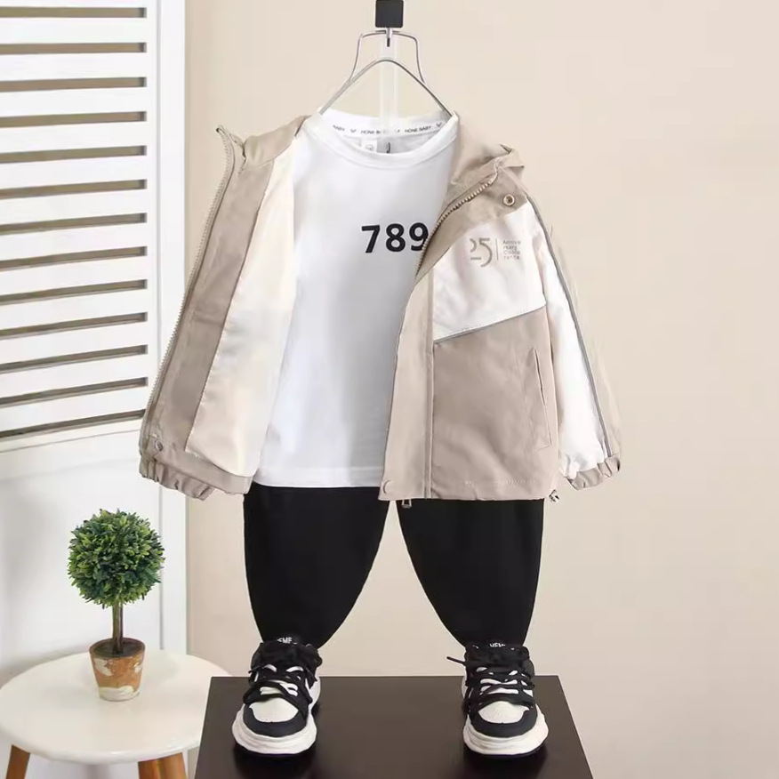 6346 Ropa para niños Chaquetas de otoño para niños Chaquetas de estilo occidental para niños Chaquetas de primavera y otoño 2025 Chaquetas para niños nuevos