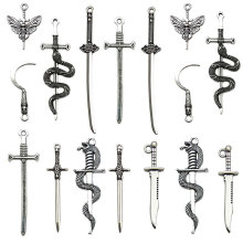DIY锌合金饰品配件宝剑长剑刀剑西洋剑等兵器挂件手工复古吊坠