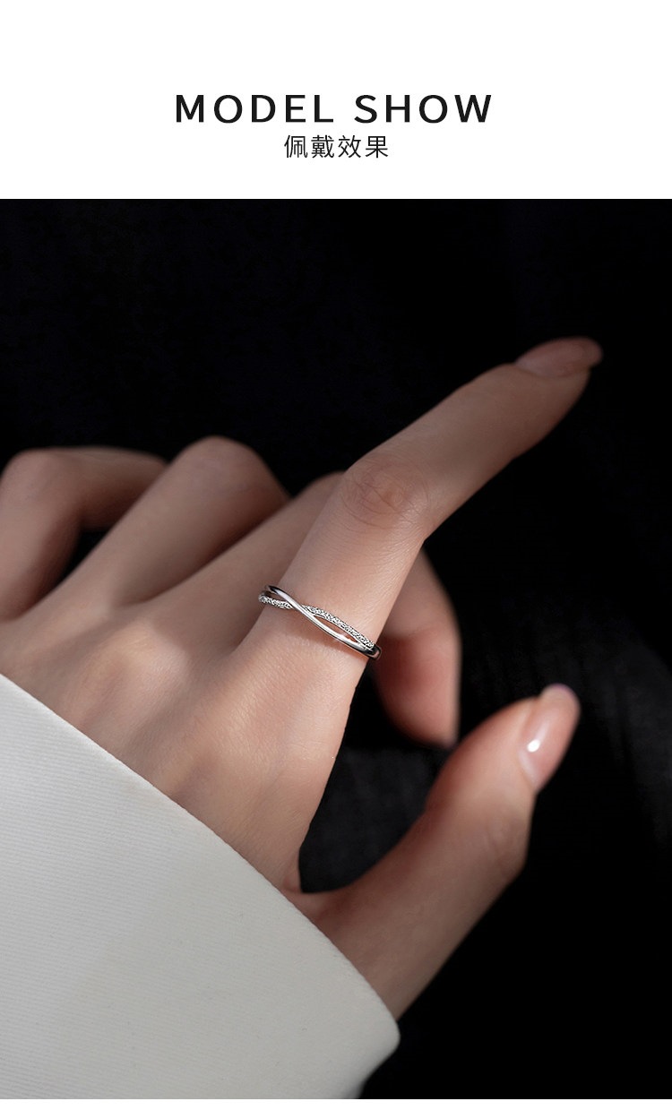 Silver Ring Women Niche Design Simple Band Lightweight Luxury 2026 New Style Trendy Premium Sense Index Finger Ring Fashion Personality Single Ring