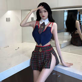 隐水欢性感情趣内衣学院风学生分体制服诱惑学生装角色扮演套装女