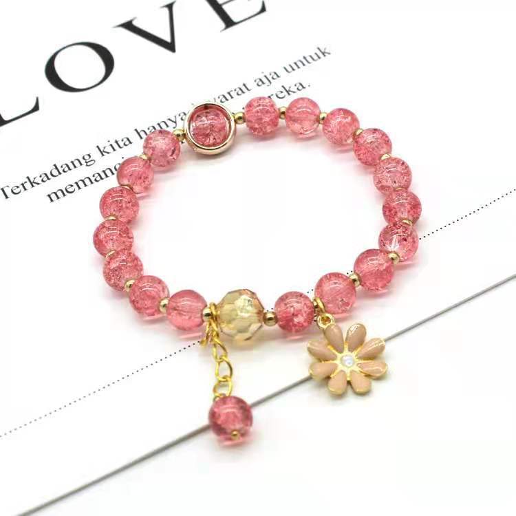 17g Weight Bracelets Classification 1 Piece Quantity Daily Occasion Crystal Material Chrysanthemum Pattern Women'S Gender Beaded Design Fashion Style 1 Piece Fashion Chrysanthemum Crystal Beaded Women's Bracelets 5