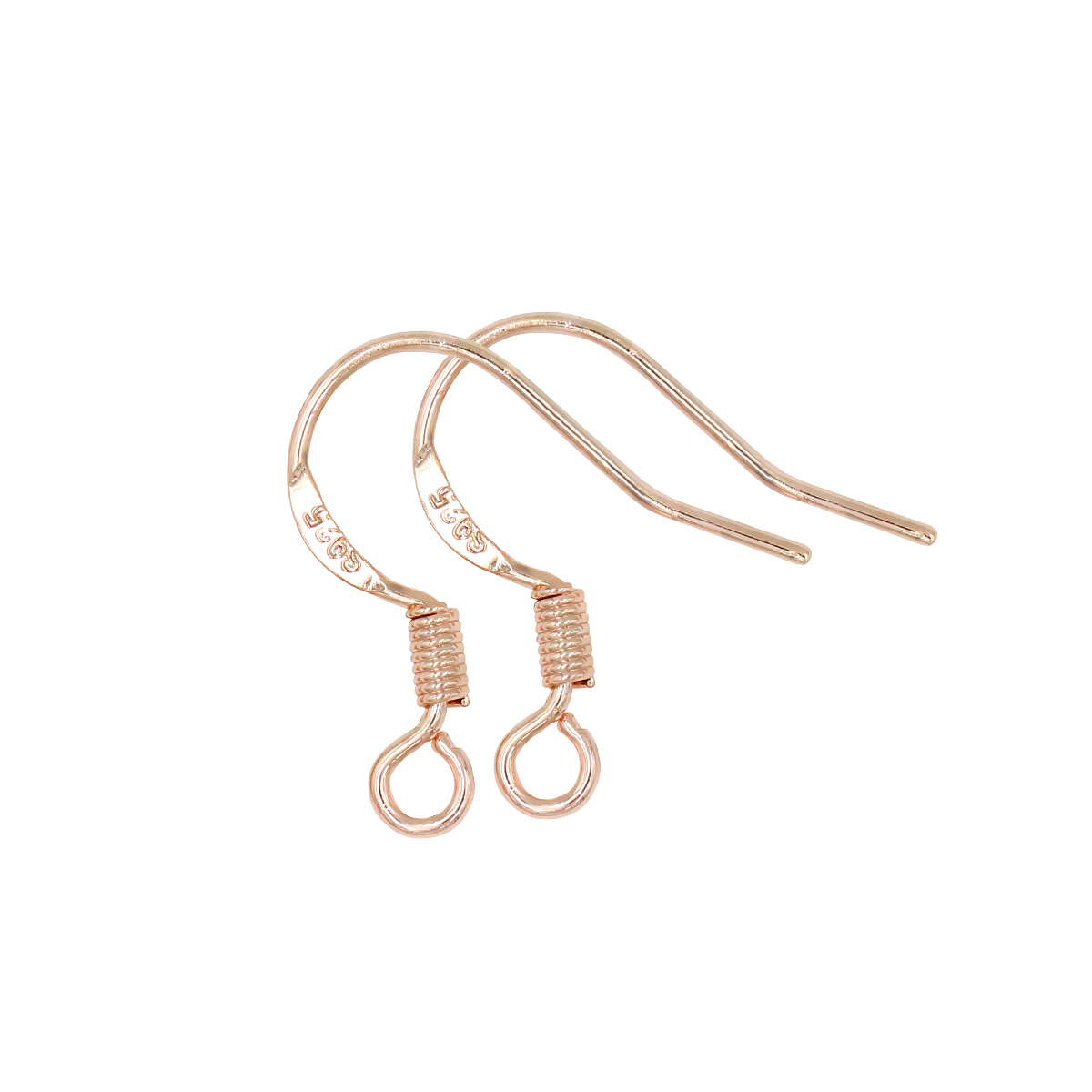 S925 plata pura gancho para la oreja 18K chapado en oro pendientes accesorios hechos a mano DIY materiales semiacabados oído piezas de joyería al por mayor