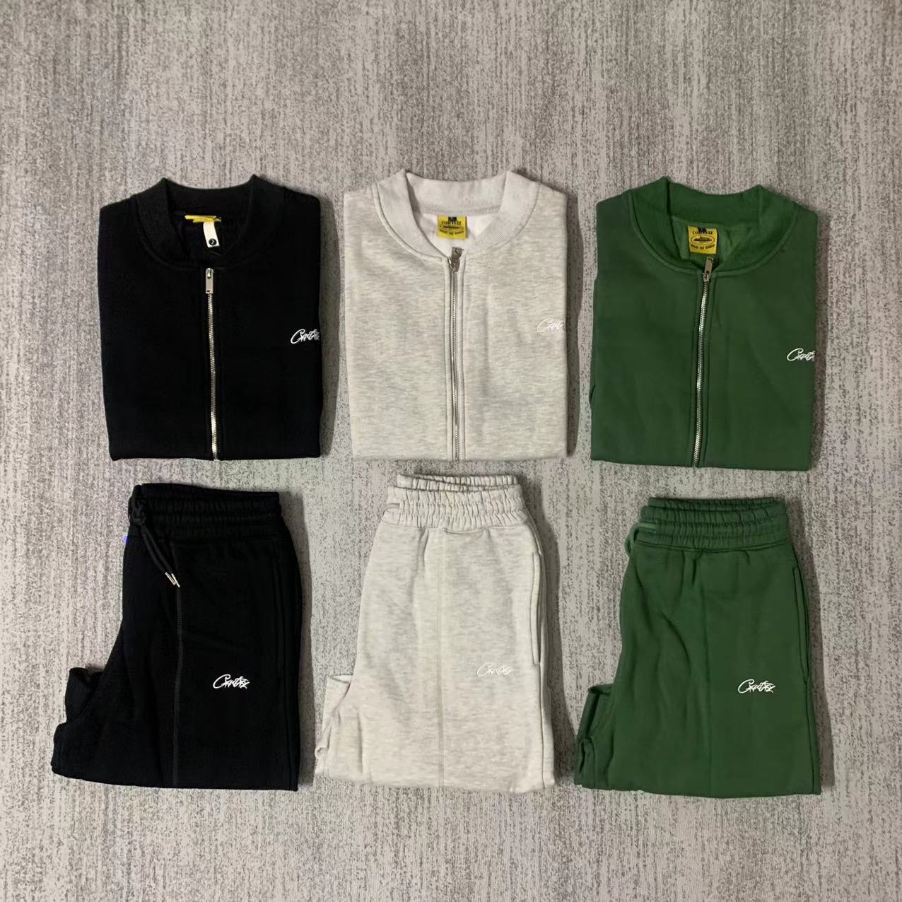 Cross-border Corteiz bordado con cremallera sin mangas chaleco hombre de moda de alta calle europea y americana trajes deportivos casuales