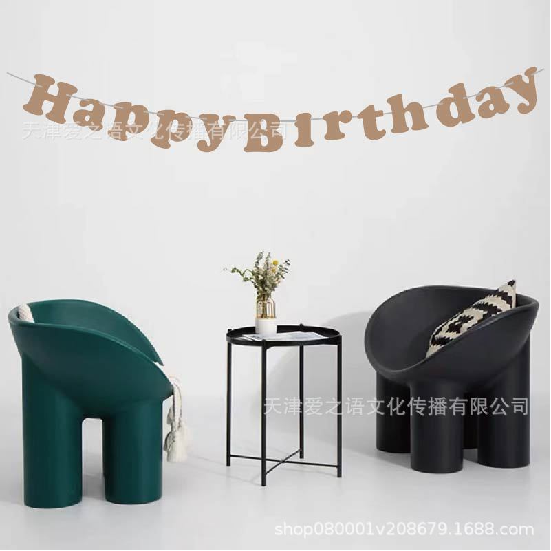 INS Mori letras simples happybirthday cumpleaños banner bebé año fiesta lugar foto diseño