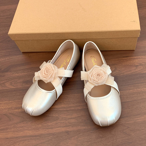 Elegant and Fashionable Women's Mary Jane Flower Summer and Autumn Casual Low-Top Ballet Flat Shoes - High-End New Arrival Style