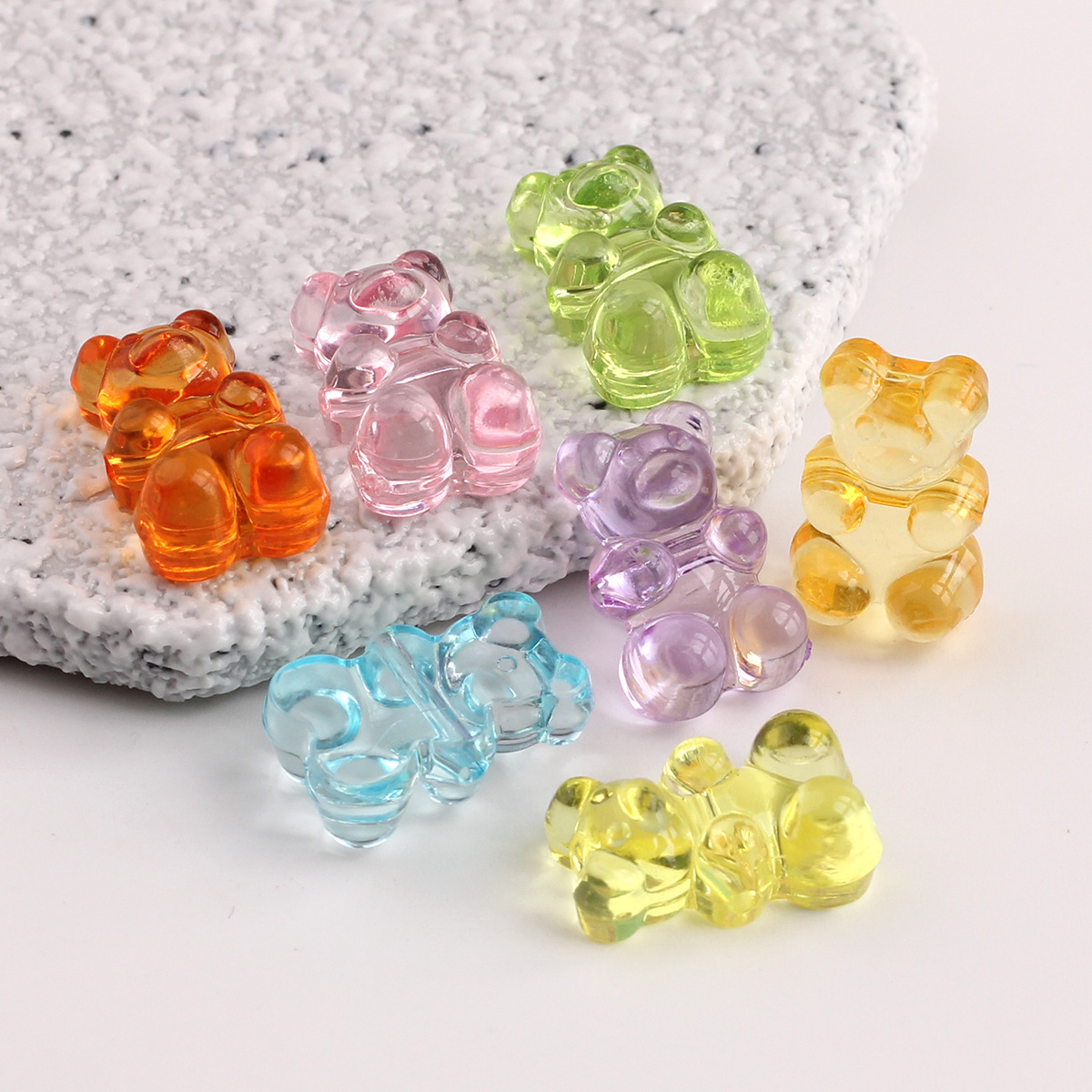 2g Weight Beads Jewelry Making Type DIY Ornament Accessories Classification 1 Piece Quantity Acrylic Material little bear Pattern All Seasons Season Classic Style Style 1 Piece Acrylic Little Bear Beads DIY Ornament Accessories 2
