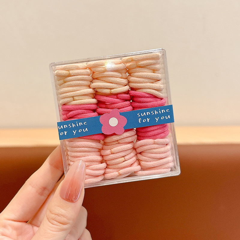 Niños correa de goma niñas no lastimar cabello color caramelo sonido cola de caballo cuerda de cabeza bebé de alta elasticidad pequeña anillo de pelo de pulgar