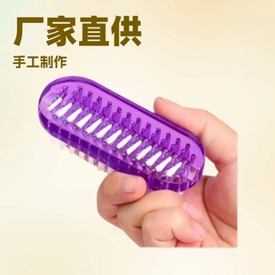 Large Nail Manicure Tool Pink Manicure Large Cleaning Long Handle Manicure Brush Nail Polish Cleaning Brush Fine Hair