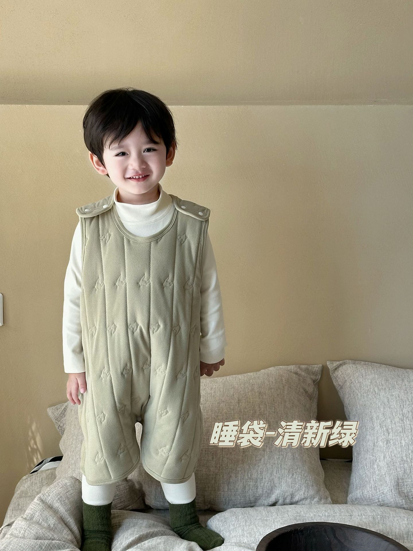 Спальный мешок-свежий зеленый (стеганый)