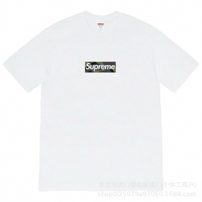 クロスボーダー25ss美潮Supreme文字プリントラウンドネック半袖男女兼用カジュアルTシャツ純綿快適|undefined