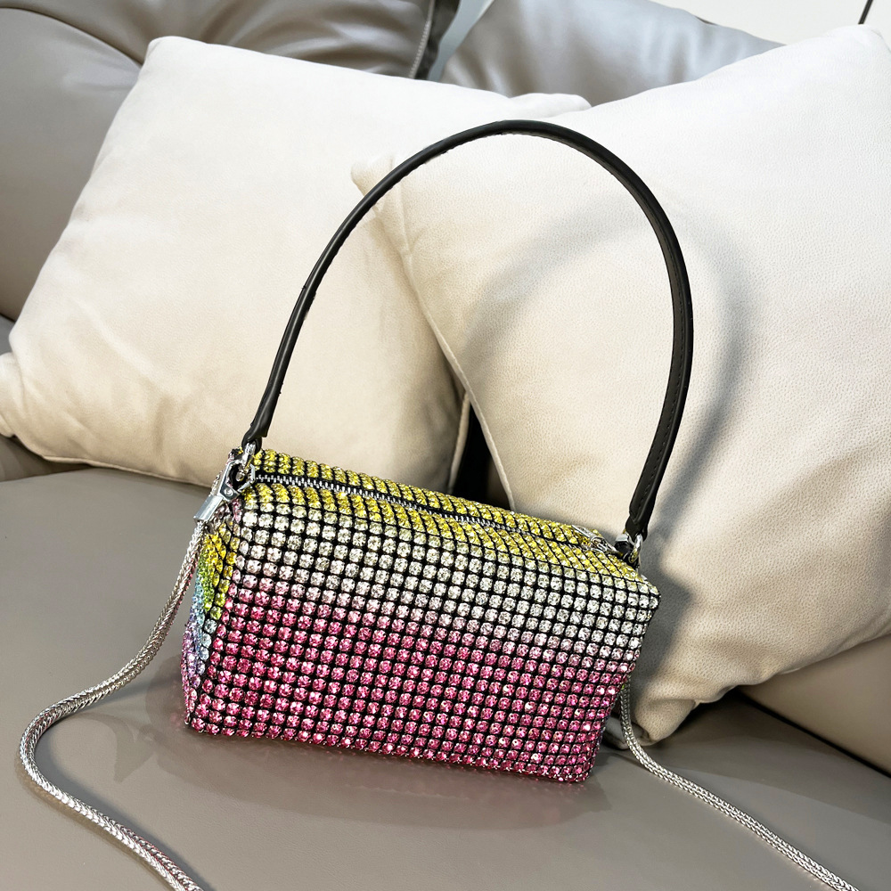 Borsa da donna transfrontaliera piena di diamanti borsa a tracolla borsa a tracolla con strass lucidi borsa da donna fatta a mano borsa da donna con diamanti_voghion.com
