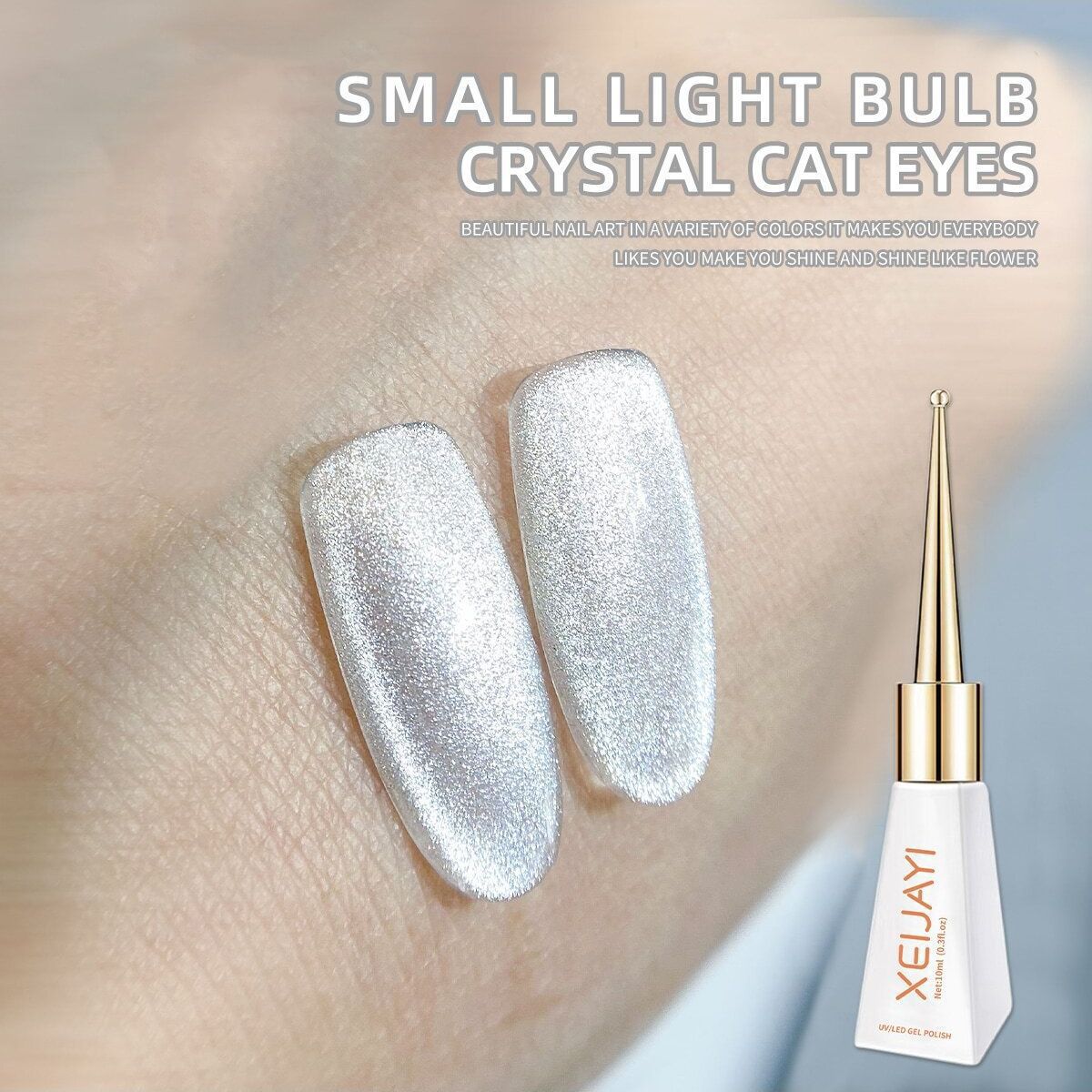 Bombilla grande pegamento para ojos de gato cristal mapa de pila de ojos de gato cualquier color de fondo esmalte de uñas pegamento para ojos de gato fábrica de esmalte de uñas al por mayor
