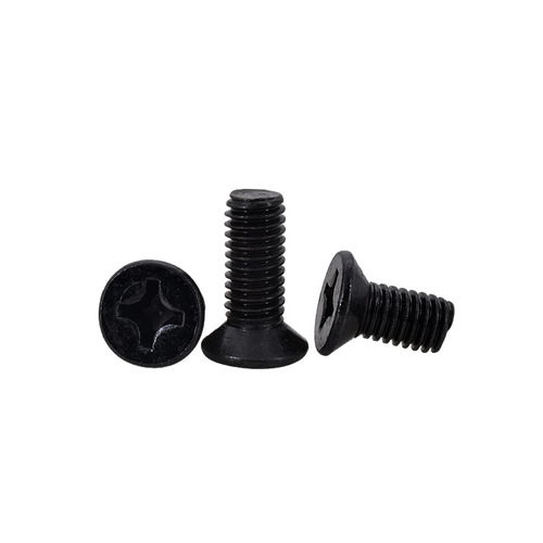 Factory direct sales iron black KM cross countersunk head machine screws wholesale M1-M6 cross recessed head microelectronic machine wire