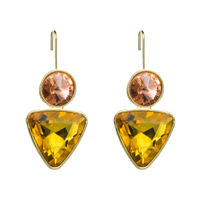 Pendientes De Diamantes De Cristal De Aleación Simple display picture 2