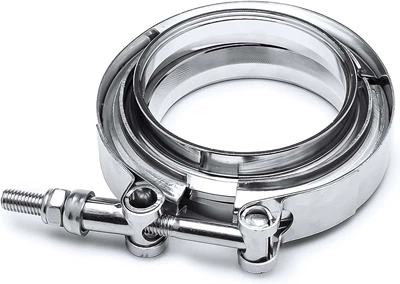 Exhaust pipe connector, multi-inch V-type flange - 35inch-with-male-and-female-flange