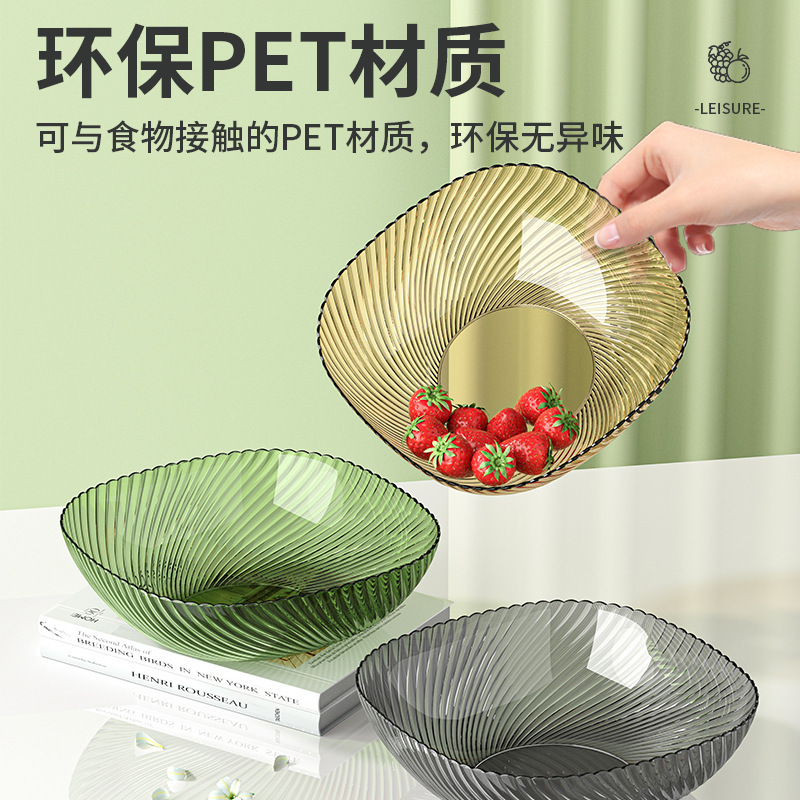 Frutero, bandeja para frutas, bandeja para sala de estar, frutero grande, moderno y creativo de cristal para mesa de centro, bandeja para aperitivos y frutos secos. image 5