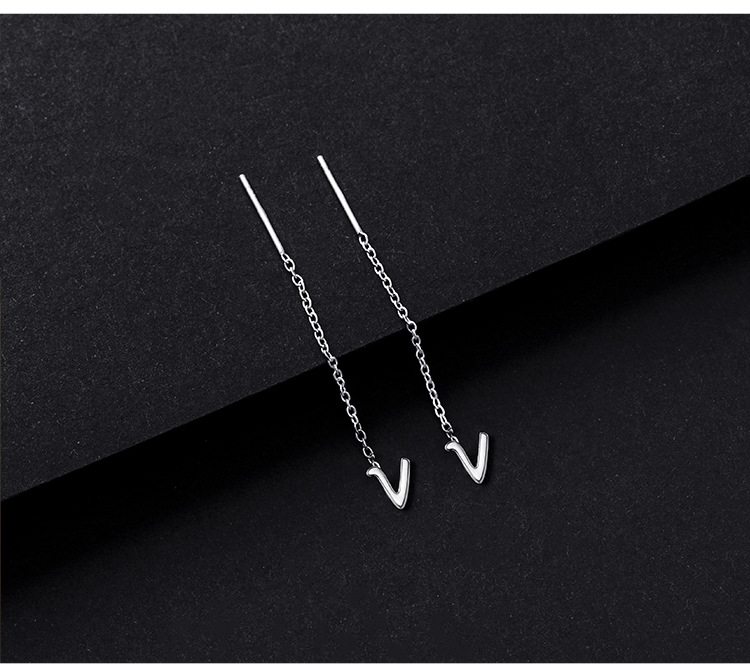 Simple Style Letter Sterling Silver Plating Ear line 1 Piece
