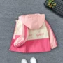 女童印花连帽春秋季童装