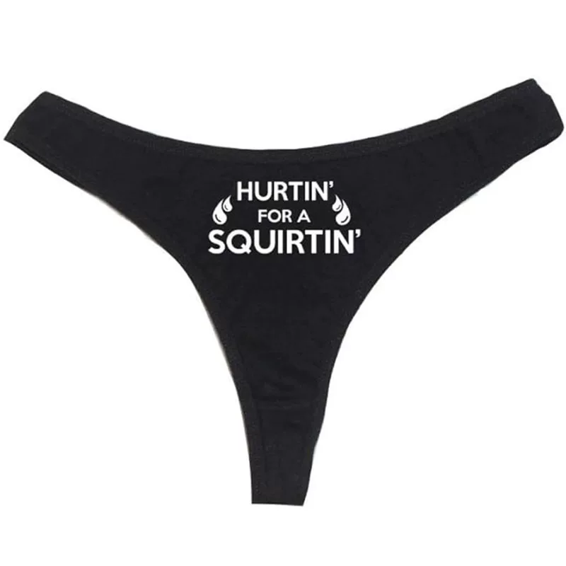 Cross-border Amazon AliExpress — Hurtin' for a Squirtin Bachelor Party Black Ladies Underwear