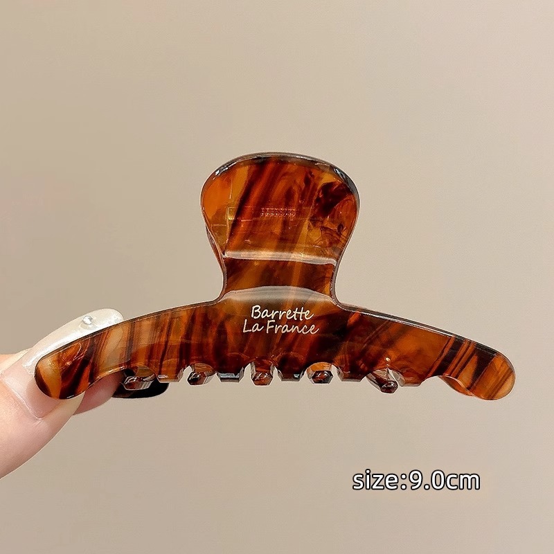 Gran clip de agarre de ácido acético retrógrado francés, clip de pescado, clip de cabello sofisticado, clip de cabello de alta calidad, pinza de cabello para el cabello.