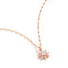 Golden necklace stainless steel, fashionable chain for key bag , brand pendant, jewelry, Korean style, pink gold, 18 carat