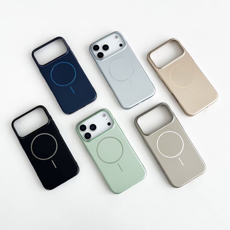 金属漆适用iPhone17promax磨砂磁吸手机壳苹果16超薄PC全包保护套|undefined