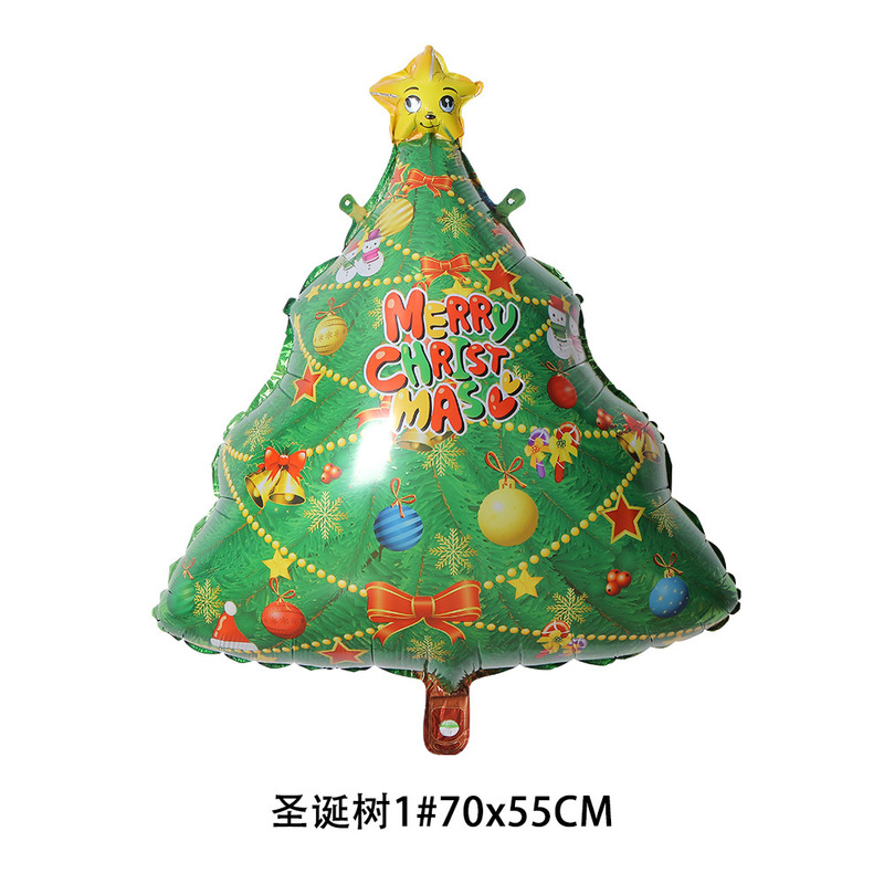 クリスマスシリーズアルミフィルム風船 クリスマスショッピングモール 学校 クリスマスイブパーティー装飾 アルミホイル風船用品|undefined