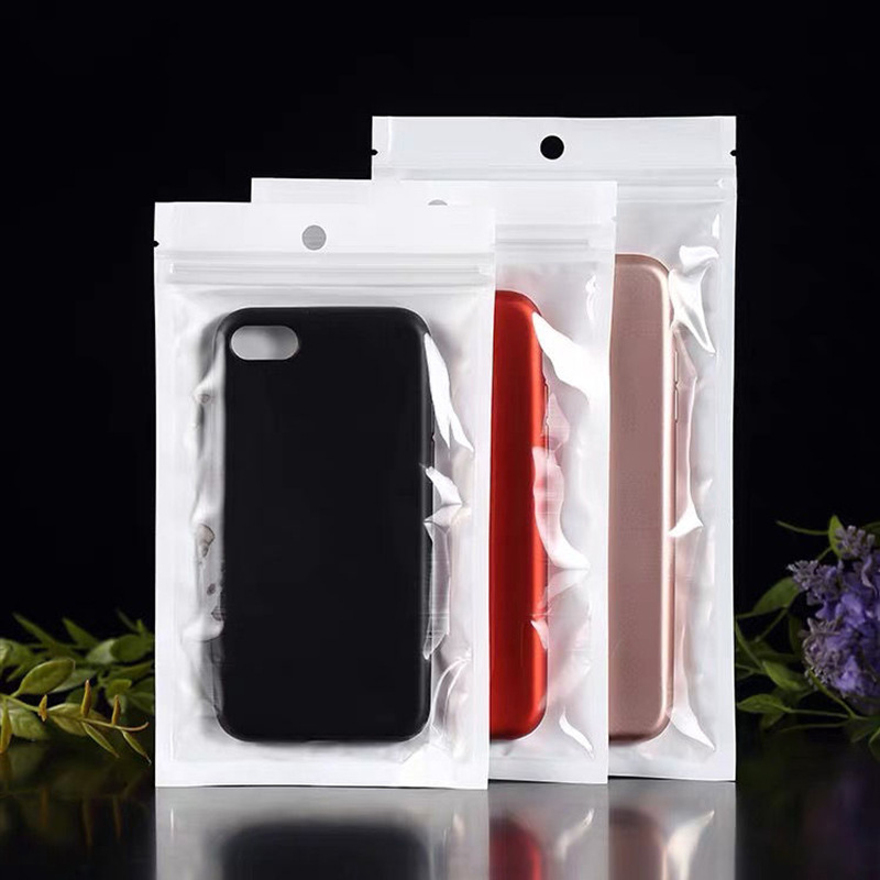 厂家现货珠光袋白色自封袋手机壳饰品包装收纳袋阴阳自封袋数据线