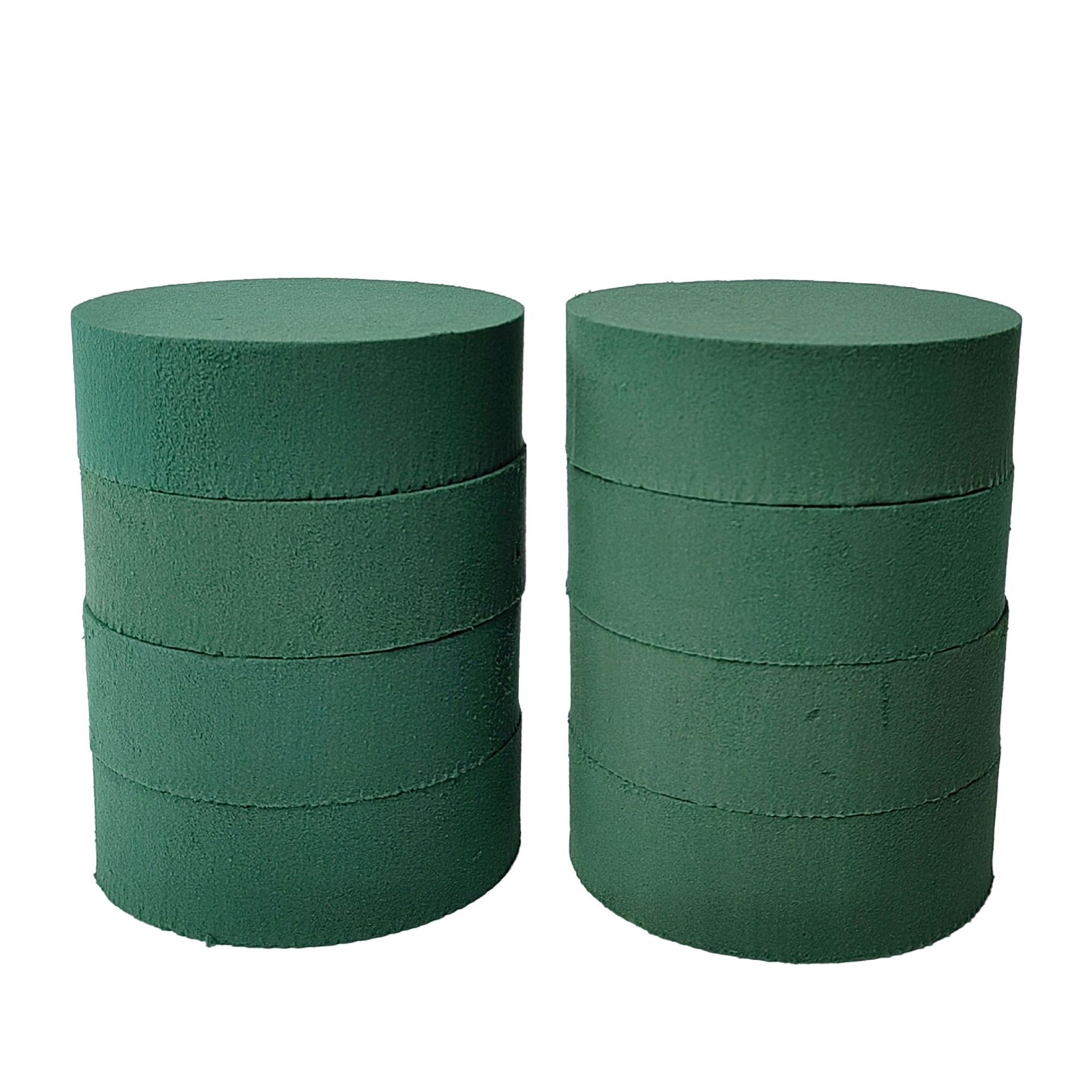 Espuma floral cilíndrica, kit de material base para arreglos florales navideños, base para flores, resina fenólica, espuma floral absorbente, espuma floral redonda