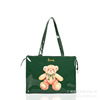 One-shoulder bag, cartoon square organizer bag, book bag PVC for mother and baby, with little bears