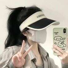 防晒帽子女夏季户外骑车防紫外线时尚百搭空顶透气运动休闲遮阳帽