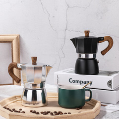 Internet-famous Moka pot aluminum alloy outdoor Italian-style drip coffee maker household concentrated high-pressure extraction coffee brewing pour-over coffee pot
