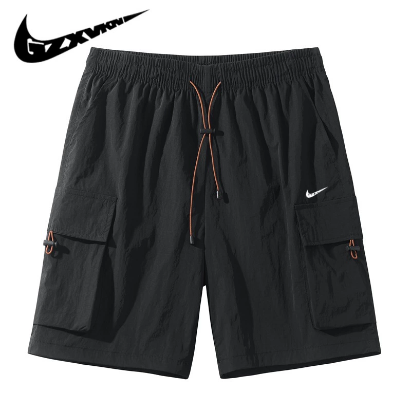 Trousers, summer silk small design breathable shorts for elementary school students for leisure, oversize