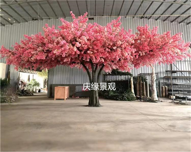 仿真樱花树许愿树桃树大型落地花艺假树家居装饰婚庆花树景池造景