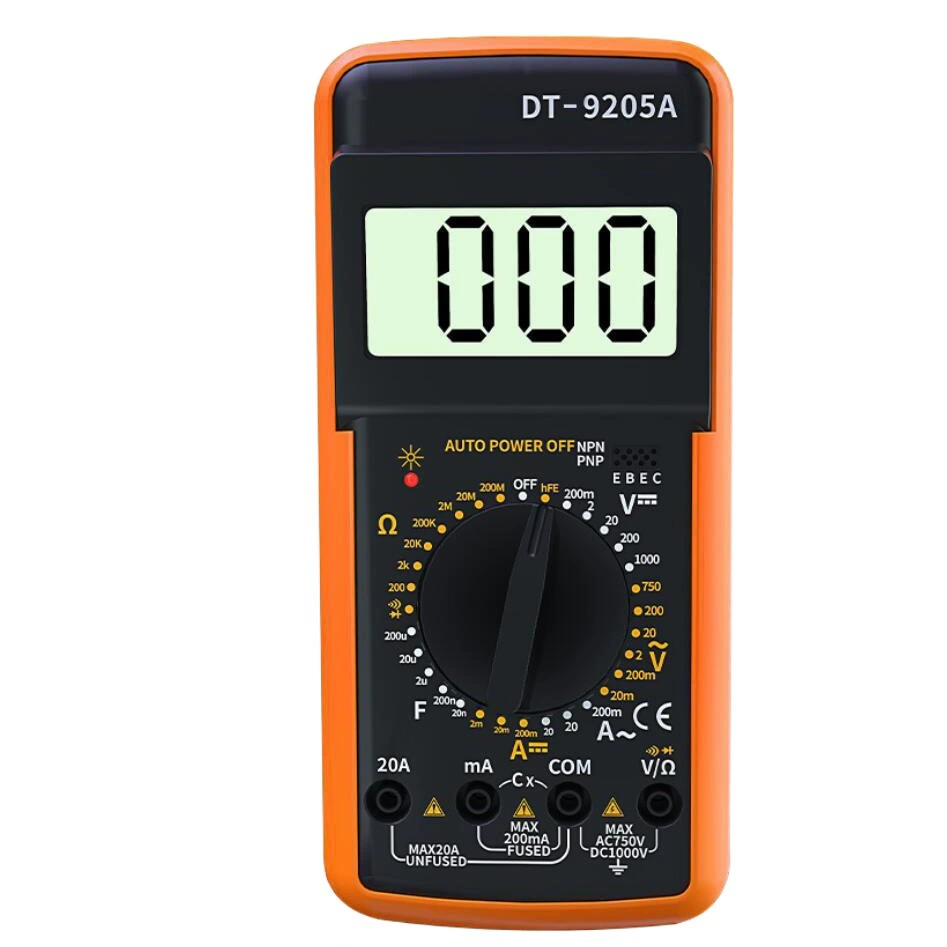 DT9205A Интеллектуальный Высокоточный цифровой мультиметр с защитой от ожогов Многофункциональный цифровой дисплей Универсальный измеритель портативный