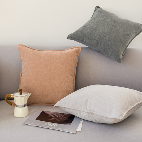 Light luxury chenille living room sofa pillow bedside cushion lumbar pillow pillow case without core large back cushion