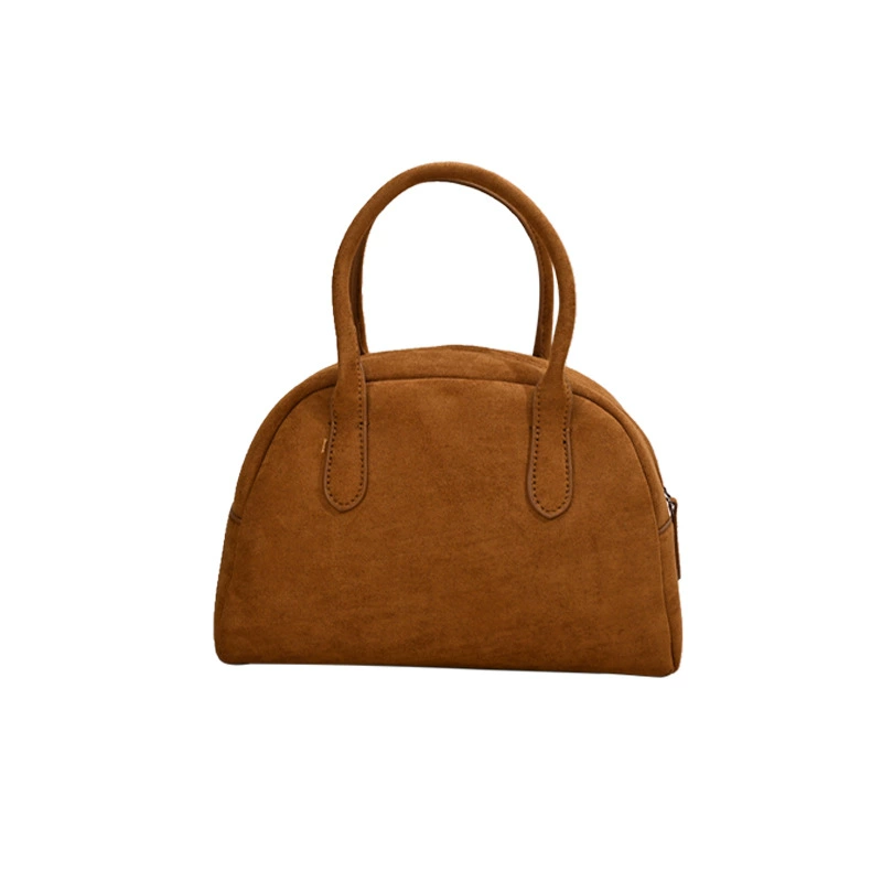Demi-season capacious shoulder bag, retro boston bag, South Korea