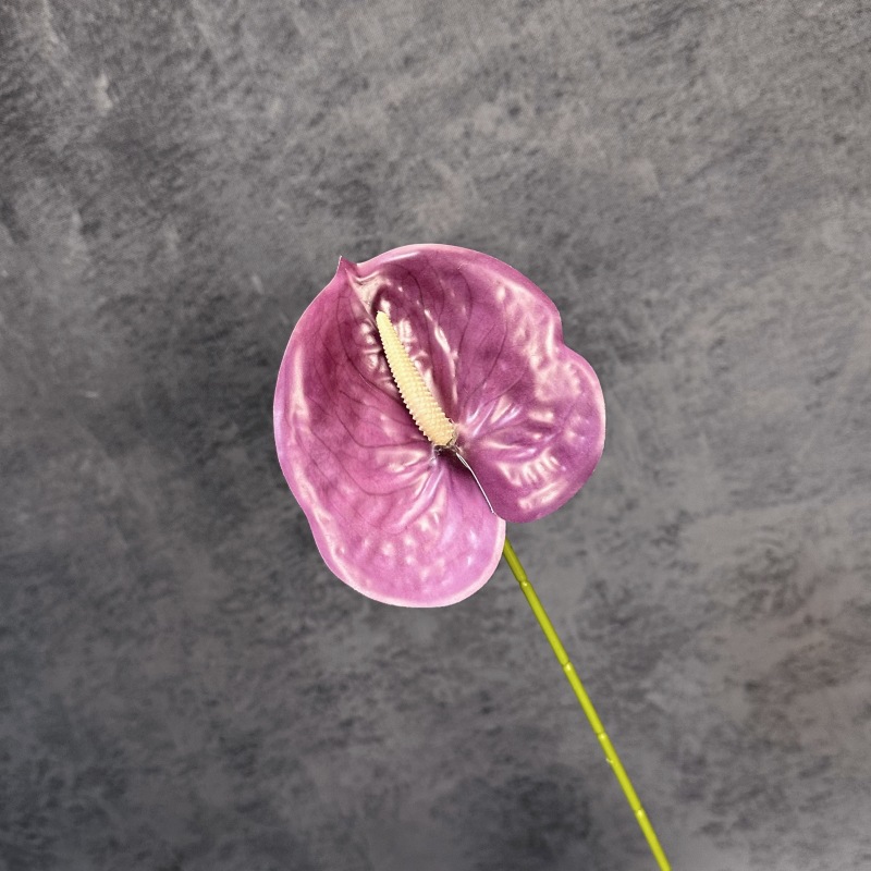 Decoración de Escenarios de Boda con Anturios Simulados, Decoración del Hogar, Accesorios de Fotografía, Adornos de Flores Artificiales en 3D para Venta al por Mayor